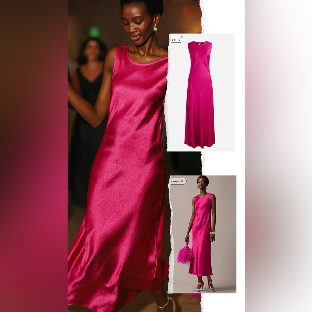 J.Crew Pink Sleeveless Silk Slip Dress Size 12